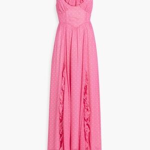 LoveShackFancy Junia Ruffled Polka Dot Chiffon Maxi